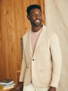 Faherty Inlet Knit Blazer In Khaki Fields Melange