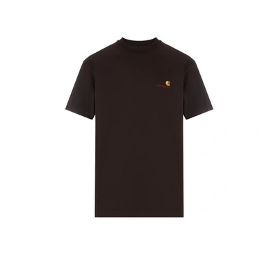 Carhartt Cotton Round-neck T-shirt In Brown
