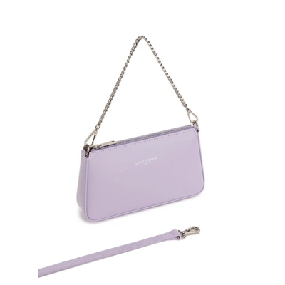 Lancaster Suave Even Leather Handbag In Purple