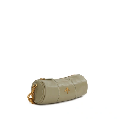 Manu Atelier Leather Handbag In Khaki