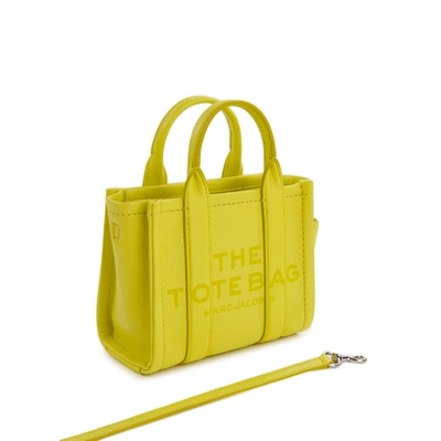 Marc Jacobs Yellow 'the Leather Small Tote Bag' Tote In 780 Limoncello