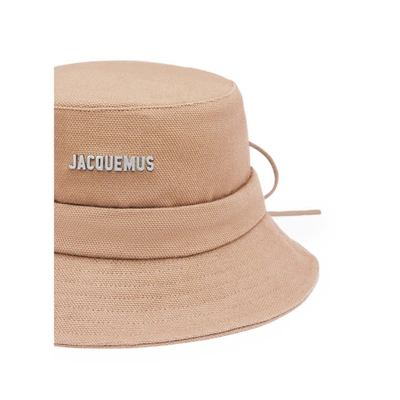 Jacquemus Le Bob Gadjo Cotton Bucket Hat In Neutral