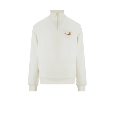 Carhartt Zip-up Cotton Sweatshirt In White