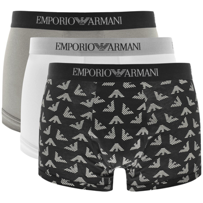 Armani Collezioni Emporio Armani Underwear Three Pack Trunks In White