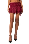 EDIKTED RUBY RUFFLE LACE MINISKIRT