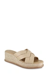 Splendid Women's Delliny Slip On Woven Espadrille Wedge Sandals In Light Almond