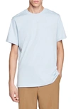 Sandro Crew-neck Cotton T-shirt In Blue