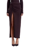 House Of Cb Lilas Knit Skirt In Brown