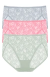 NATORI BLISS ALLURE LACE 3-PACK FRENCH CUT BRIEFS