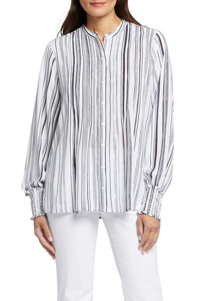 Nydj Pintuck Blouse In Asteria Stripe