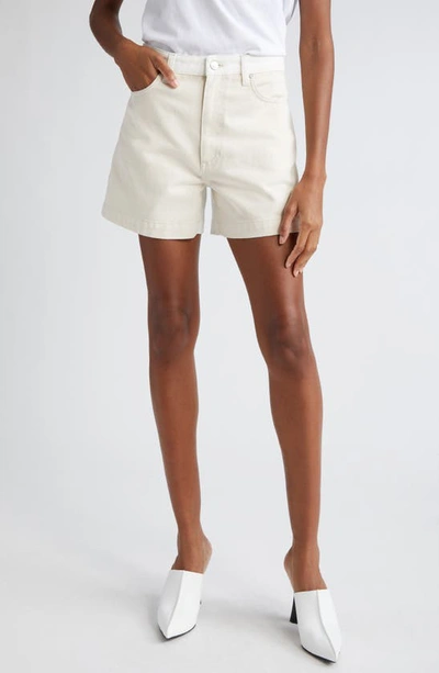 Stella Mccartney Banana Leg Denim Shorts In 9067 - White Ecru Wash
