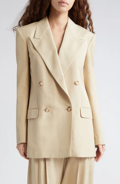 Stella Mccartney Double-breasted Blazer In Sand