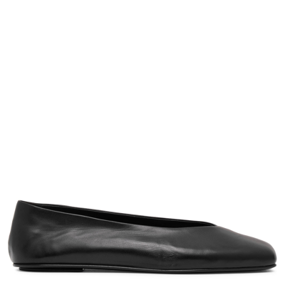 The Row Black Eva Two Ballerina Flats In Brown