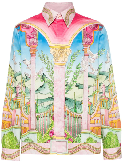 Casablanca Le Jardin Ideal 棉衬衫 In Multicolor