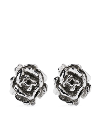 Blumarine Rose Earring In Silver