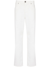 BALMAIN STRAIGHT JEANS WITH EMBROIDERY