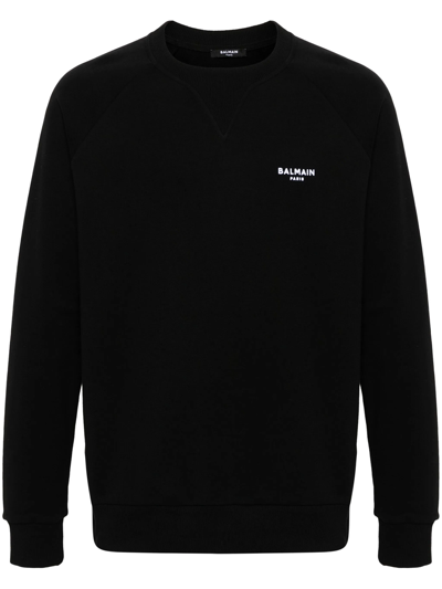 Balmain Sweatshirt With Print In Black