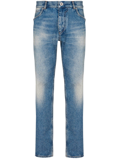 Balmain Mid-rise Straight-leg Jeans In Blue