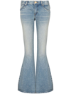 BALMAIN WESTERN FLARED JEANS WITH LOW WAIST