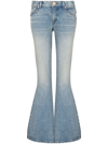 Balmain Western Bootcut Jeans In Blue