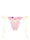 Gcds Heart Crochet-knit Bikini Bottoms In Multicolour