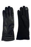 MARCUS ADLER RUCHED LEATHER GLOVES