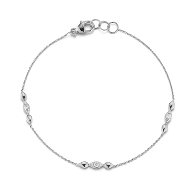 Dana Rebecca Designs Sophia Ryan Marquise Trio Station Bracelet In White Gold