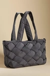 By Anthropologie Puffy Woven Tote In Grey