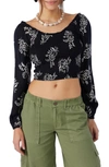 O'NEILL SANTI FLORAL SMOCKED CROP TOP