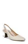 Vionic Perris Womens Buckle Leather Slingback Heels In Cream