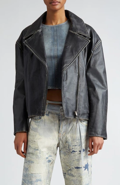 Acne Studios Black Padded Leather Jacket