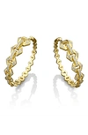 DRIES CRIEL FLOWE PAVÉ DIAMOND HOOP EARRINGS