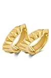 Dries Criel Pyramide Huggie Hoop Earrings In Yellow Gold