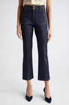Cinq À Sept Dorothea Denim Patch Pocket Pants In Indigo