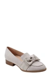 Bandolino Houndstooth Print Bow Loafer In Light Grey