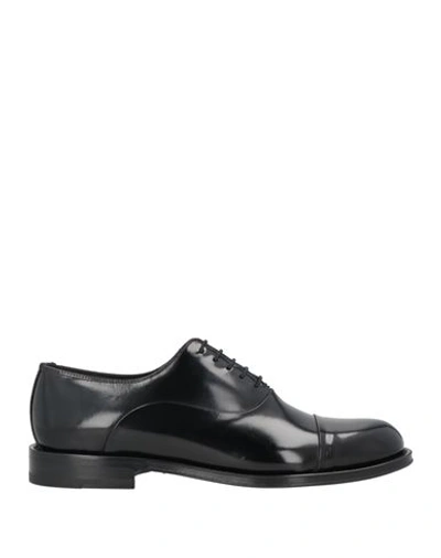Tagliatore Man Lace-up Shoes Black Size 9 Calfskin