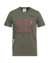Aeronautica Militare Man T-shirt Military Green Size Xl Organic Cotton