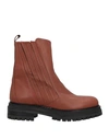Carucci Woman Ankle Boots Tan Size 11 Leather In Brown