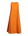 Shadè Shade Woman Midi Dress Mandarin Size 6 Cotton