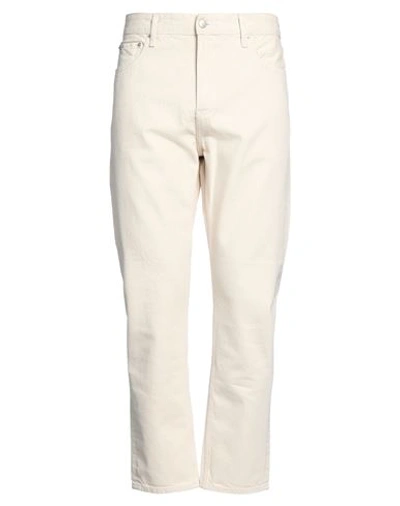 Calvin Klein Jeans Est.1978 Calvin Klein Jeans Man Denim Pants Ivory Size 34 Recycled Cotton In White