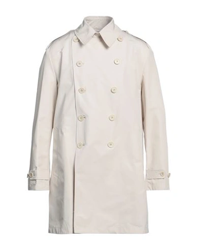 Aspesi Man Overcoat & Trench Coat Ivory Size M Cotton, Polyester In White