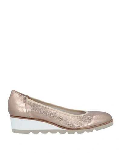 Zanfrini Cantù Woman Pumps Rose Gold Size 9 Leather