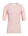 Mm6 Maison Margiela Man T-shirt Pink Size L Polyamide, Elastane