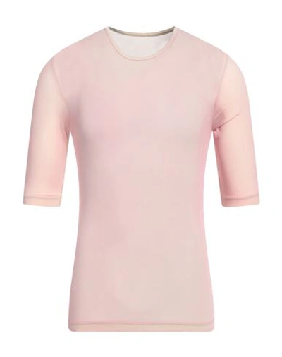 Mm6 Maison Margiela Man T-shirt Pink Size L Polyamide, Elastane