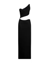 LAMA JOUNI LAMA JOUNI WOMAN MIDI DRESS BLACK SIZE L VISCOSE, ELASTANE