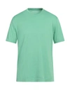 Fedeli Man T-shirt Light Green Size 46 Cotton