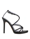 Albano Woman Sandals Black Size 10 Textile Fibers