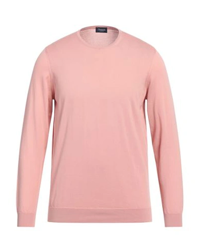 Drumohr Man Sweater Pink Size 42 Cotton