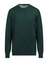 Drumohr Man Sweater Dark Green Size 40 Cotton