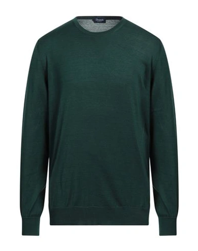 Drumohr Man Sweater Dark Green Size 40 Cotton